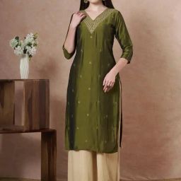 Fashor Green Silk Embroidered Kurti-picture-49