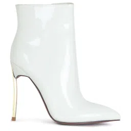 London Rag Women's White Casual Booties image 1