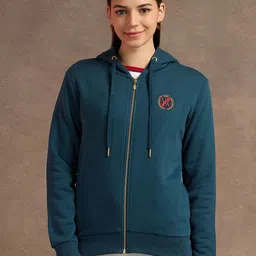 U.S. Polo Assn. Women Hooded Front-Open Sweatshirt image 1