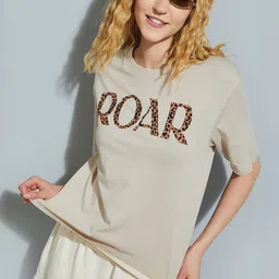 max Typography Printed Round Neck Pure Cotton T-shirt-picture-34