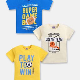 Here&Now X Game Begins Boys Set of 3 Printed T-shirt-picture-2