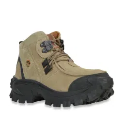 Woodland Men's Khaki Ankle High Biker Boots-picture-14