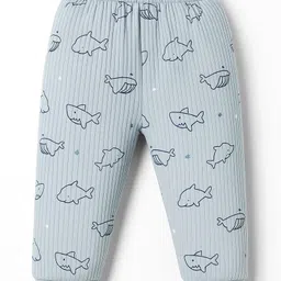 Zero Interlock Knit Full Length Lounge Pants With Animal & Sea Life Print Pack of 3 - Pink Light Blue image 2