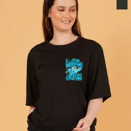 Kushi Flyer Women Pack of 2 Typography Printed Round Neck T-shirts-image-48