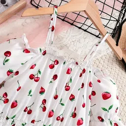 YK Polka Dot Print Puff Sleeve Fit & Flare Dress image 4