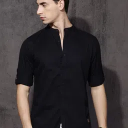 Roadster Men Black Twill Sustainable Casual Shirt-picture-23