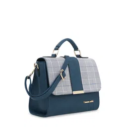 WOMEN MARKS Blue Checked Sling Bag image 3