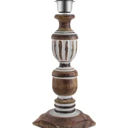 Homesake Brown Wooden Table Lamp (Bulb Included) - Set of 1 image 5