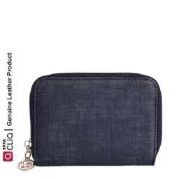 Lino Perros Black Textured Zip Around Wallet for Women-picture-38