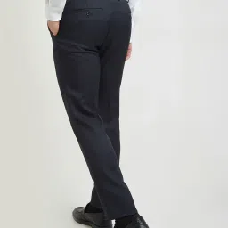 Raymond Blue Polyester Slim Fit Checks Trousers image 2