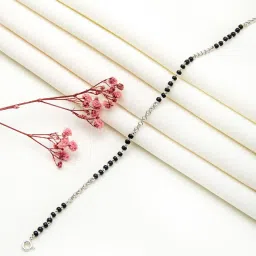 Silberry 925 Sterling Silver Dainty Mangalsutra Bracelet image 2