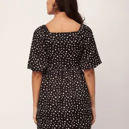 Moomaya Black & White Printed A Line Dress image 2