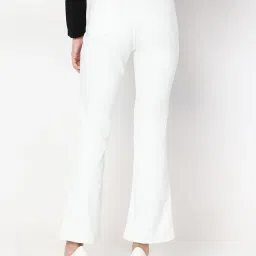 Vero Moda White Cotton Bootcut Jeans image 2