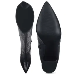 London Rag Women's Jet Black Casual Booties image 3