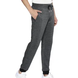 ALCIS Dark Grey Melange Striped Joggers image 3