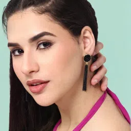 Sohi Gold Plated Party Designer Dangler Earrings image 2