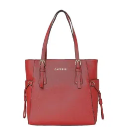 Caprese Tasha Maroon Faux Leather Solid Tote Handbag image 2