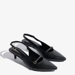 LUNA BLU by Westside Black Slingback Mules-picture-30