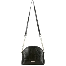 Fastrack Black Textured Medium Sling Handbag image 2