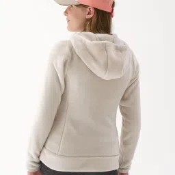 QUECHUA By Decathlon Kids Off White Hiking Fleece Jacket image 2