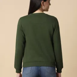 Allen Solly Olive Floral Print Sweatshirt image 2