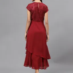 Latin Quarters Red Embellished Maxi Dress image 2