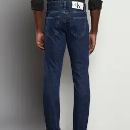 Calvin Klein Blue Cotton Straight Fit Jeans image 2