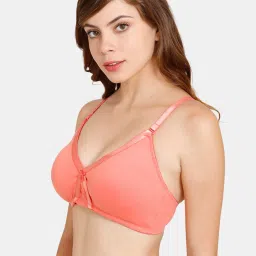 Rosaline by Zivame Peach Non Wired Non Padded T Shirt Bra image 3
