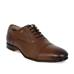 Allen Cooper Men's Brown Oxford Shoes image 2