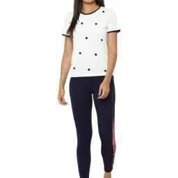 Allen Solly Navy Cotton Printed Tights image 4