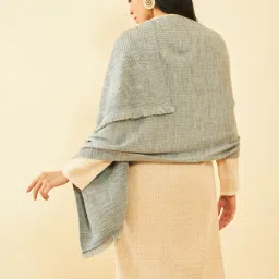 Soch Grey Plain Shawl image 2