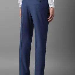 Louis Philippe Navy Slim Fit Trousers image 2