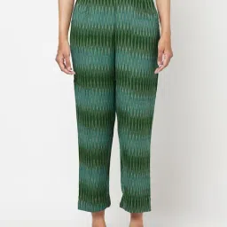 Fabindia Green Cotton Printed Harem Pants-image-33