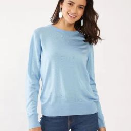Zink London Blue Textured Sweater-picture-4
