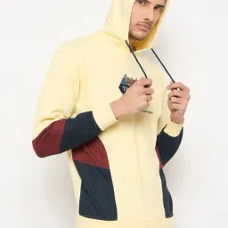 Duke Yellow Regular Fit Printed Hooded Sweatshirt image 3