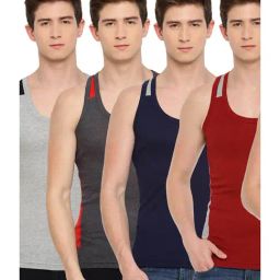 Dollar Bigboss Multicolor Sleeveless Vests (Pack of 5)-picture-2