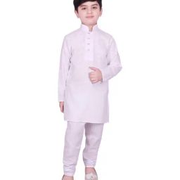 SG Yuvraj Kids White Full Sleeves Kurta Set-picture-18