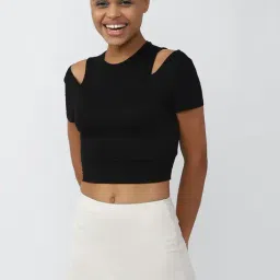 Forever 21 Black Crop Top-image-20