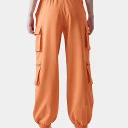 The Souled Store Orange Cotton Joggers image 2
