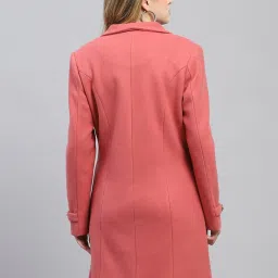 Monte Carlo Pink Regular fit Solid Coat image 2