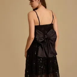 Kazo Black Embellished Dress image 2