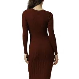 Allen Solly Brown Solid Dress image 2