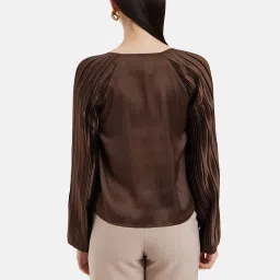 Kazo Brown Regular Fit Top image 2