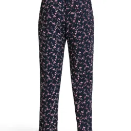 Amante Navy Floral Print Pyjamas image 2