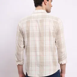 Lee Beige Regular Fit Check Cotton Shirt image 2