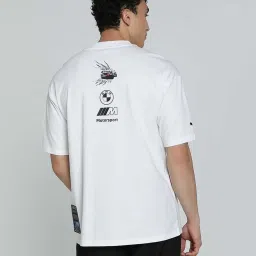 Puma White Cotton Relaxed Fit Printed T-Shirt image 2
