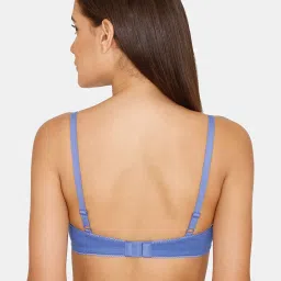 Rosaline by Zivame Amparo Blue Non Wired Padded T Shirt Bra image 2