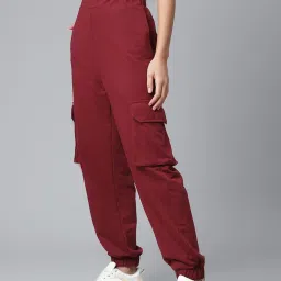 Melon by PlusS Maroon Regular Fit Joggers image 3