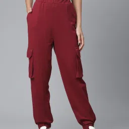 Melon by PlusS Maroon Regular Fit Joggers image 1