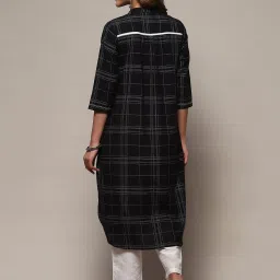 Biba Black Check Kurta & Palazzo Set image 2